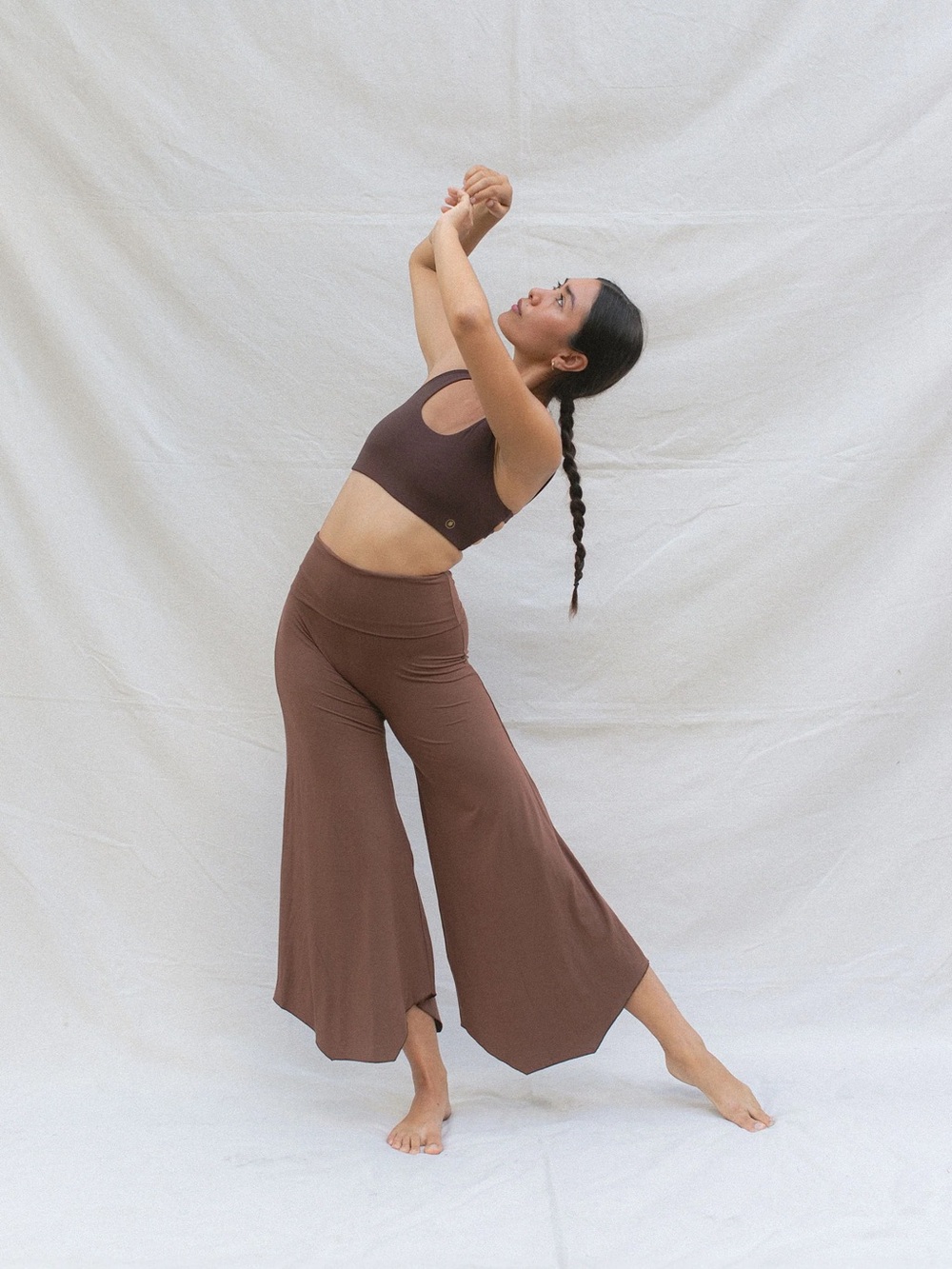 Indigo Luna Layla Flare Yoga Pants in Chocolate